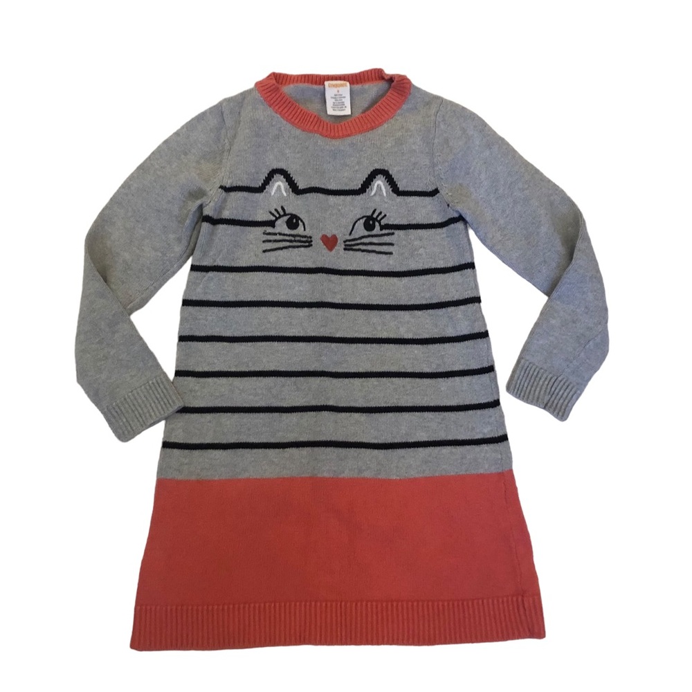 Gymboree Gray Striped Kitty Dress size 6 - Picture 7 of 8